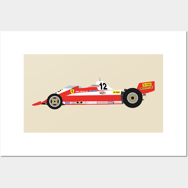 Ferrari 312T3 Gilles Villeneuve Wall Art by s.elaaboudi@gmail.com